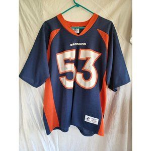 Old Worn Broncos Logo Athletic Jersey #53 Romanowski Size XL USA